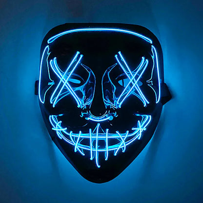 Halloween LED Purge Mask - Neon Light Flashing Party Mask