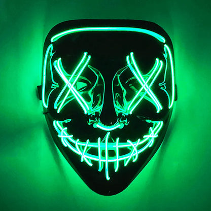 Halloween LED Purge Mask - Neon Light Flashing Party Mask